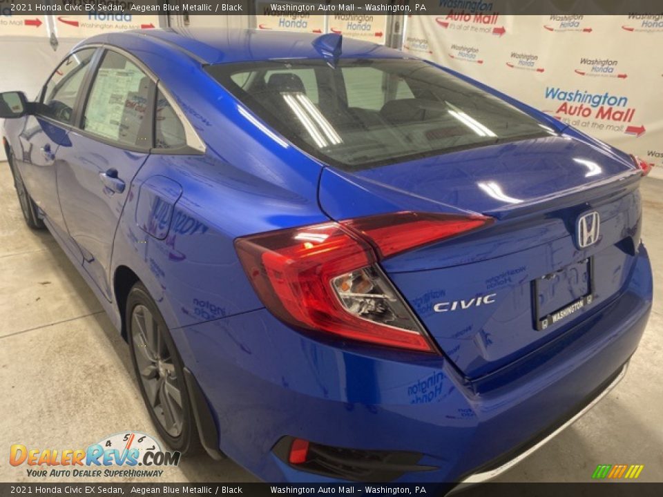 2021 Honda Civic EX Sedan Aegean Blue Metallic / Black Photo #7