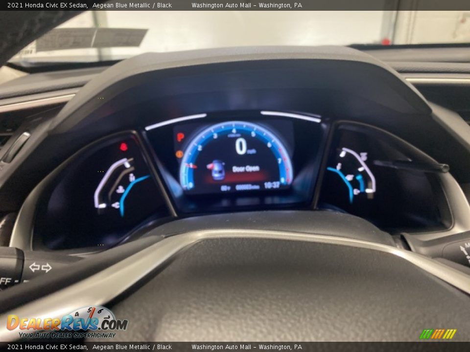 2021 Honda Civic EX Sedan Aegean Blue Metallic / Black Photo #10