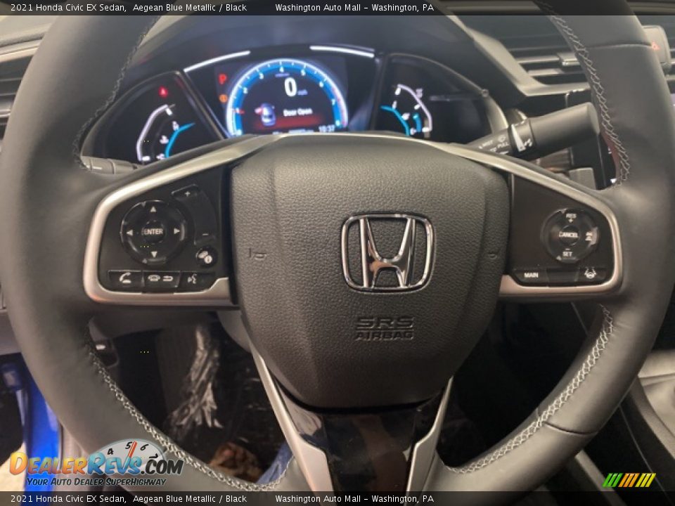 2021 Honda Civic EX Sedan Aegean Blue Metallic / Black Photo #11