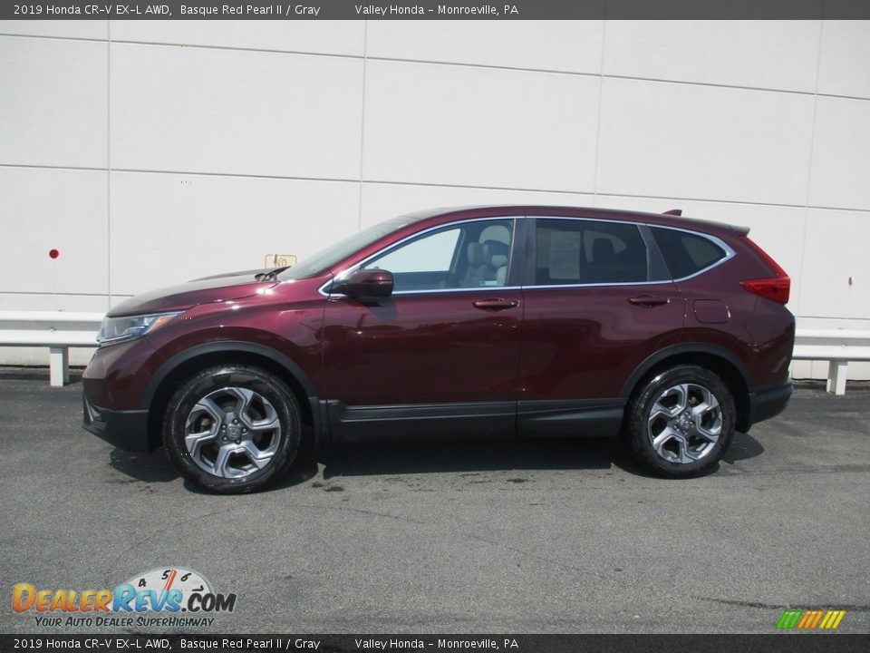 2019 Honda CR-V EX-L AWD Basque Red Pearl II / Gray Photo #2