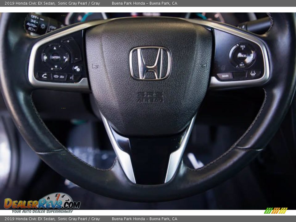 2019 Honda Civic EX Sedan Sonic Gray Pearl / Gray Photo #13