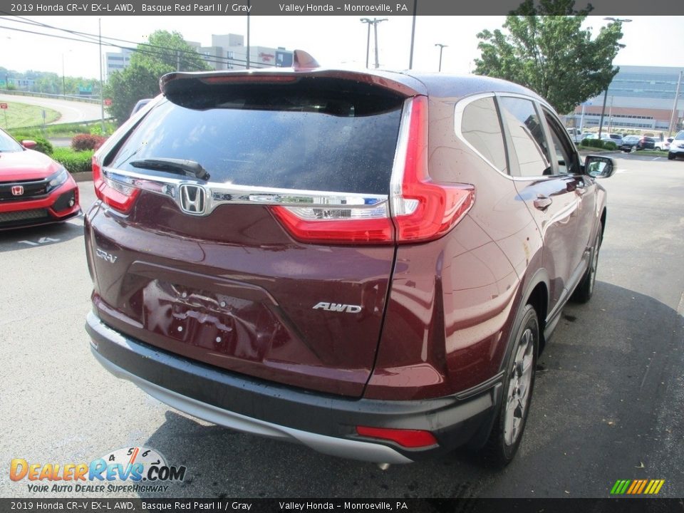 2019 Honda CR-V EX-L AWD Basque Red Pearl II / Gray Photo #5