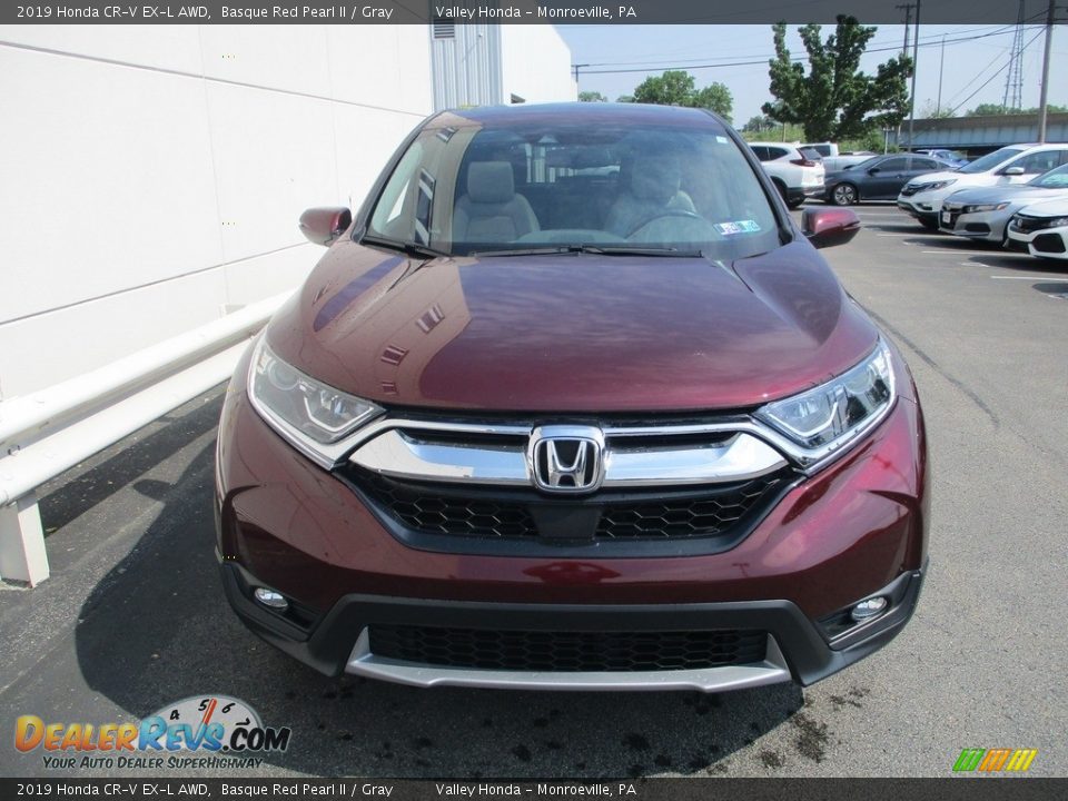 2019 Honda CR-V EX-L AWD Basque Red Pearl II / Gray Photo #8