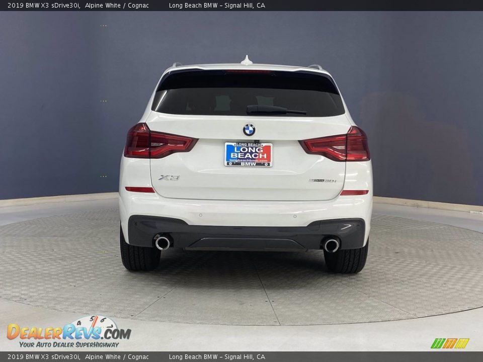 2019 BMW X3 sDrive30i Alpine White / Cognac Photo #4