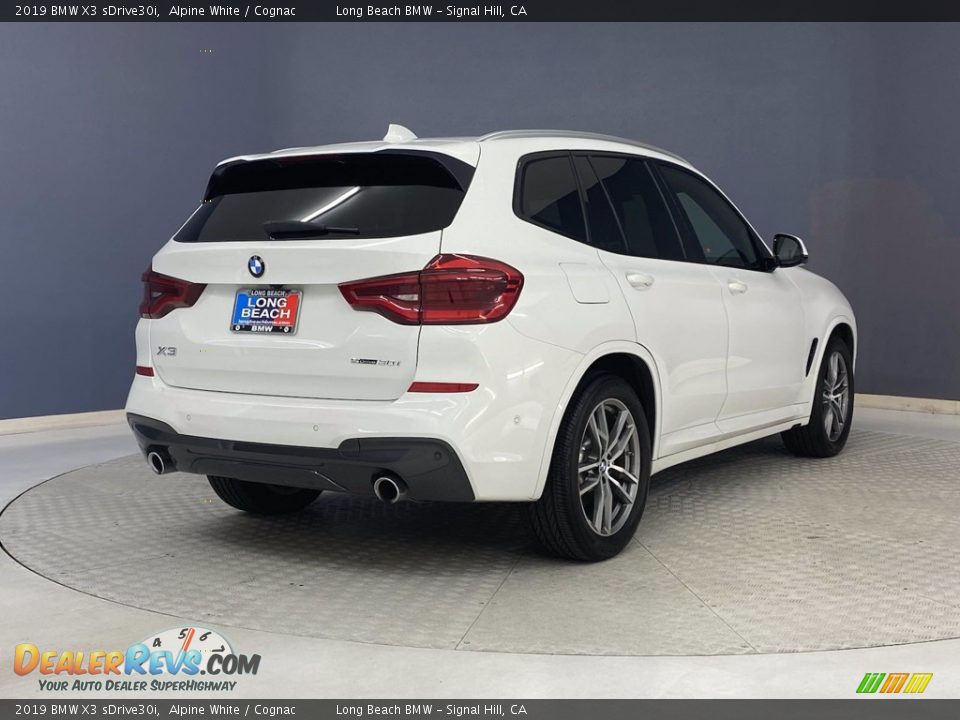 2019 BMW X3 sDrive30i Alpine White / Cognac Photo #5