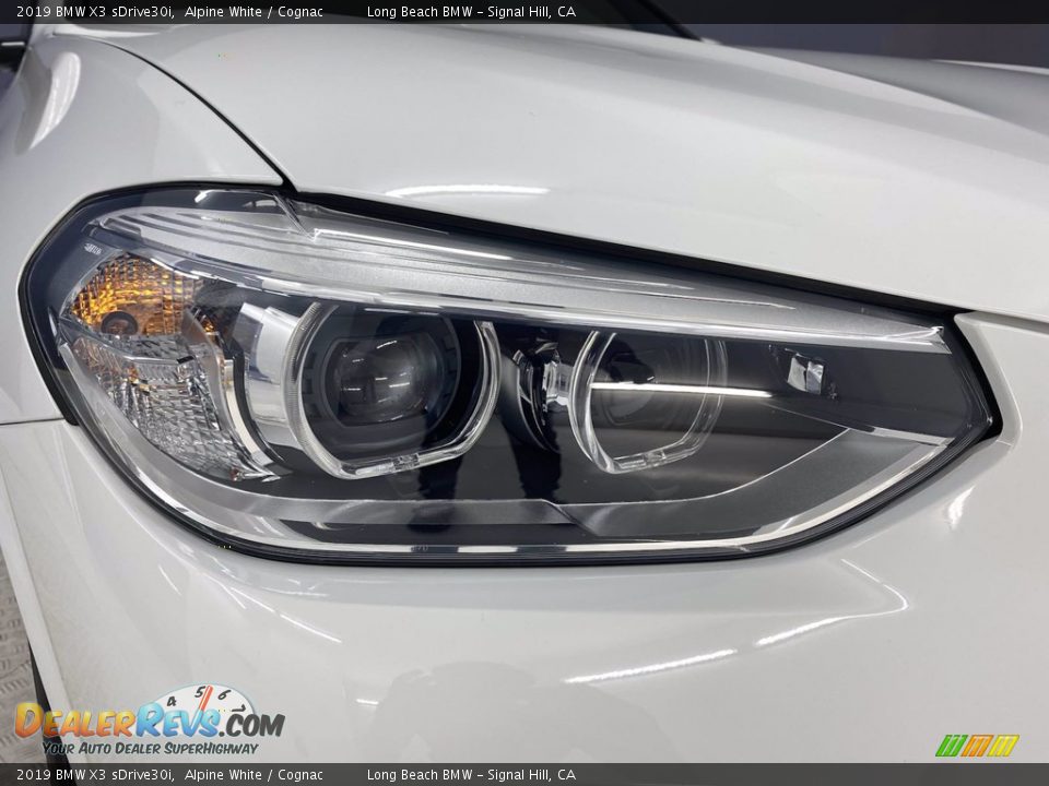 2019 BMW X3 sDrive30i Alpine White / Cognac Photo #7