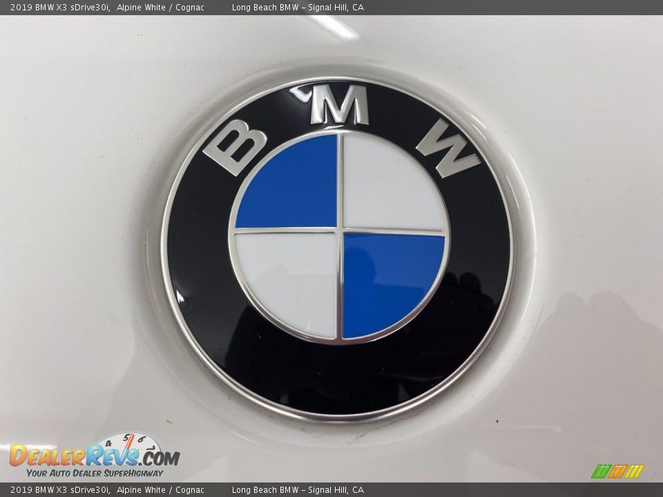 2019 BMW X3 sDrive30i Alpine White / Cognac Photo #8