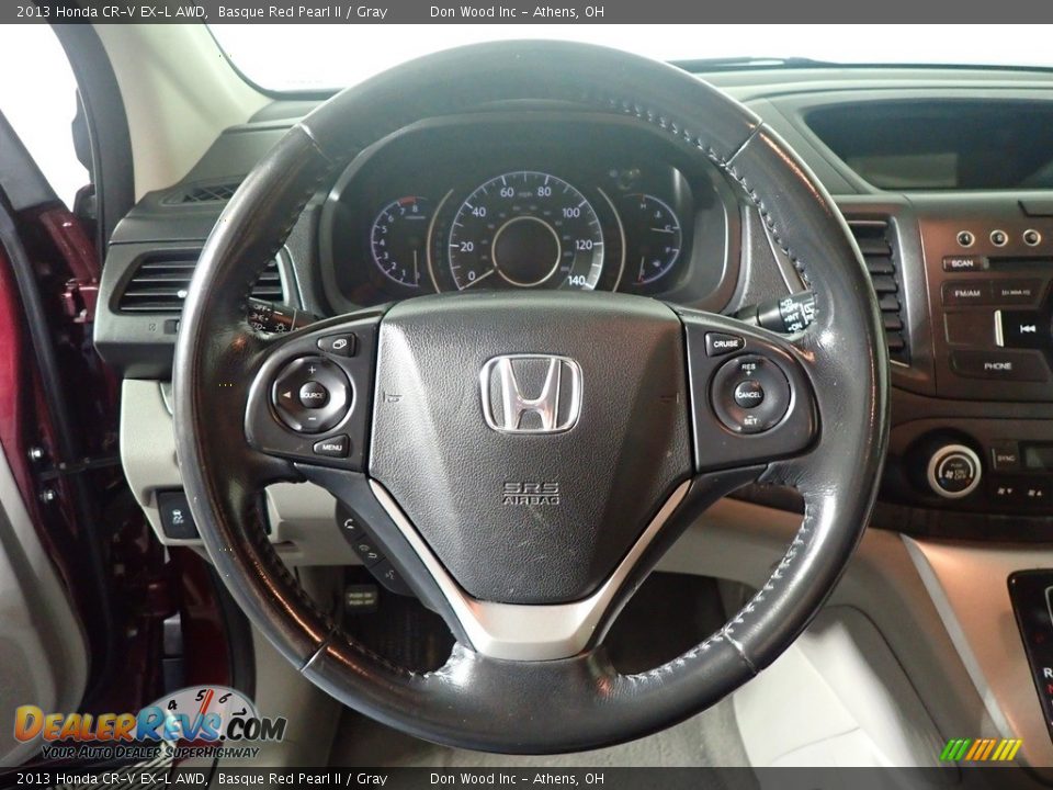 2013 Honda CR-V EX-L AWD Basque Red Pearl II / Gray Photo #28