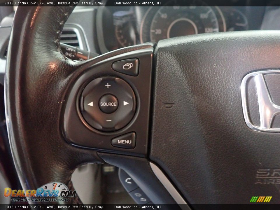 2013 Honda CR-V EX-L AWD Basque Red Pearl II / Gray Photo #30