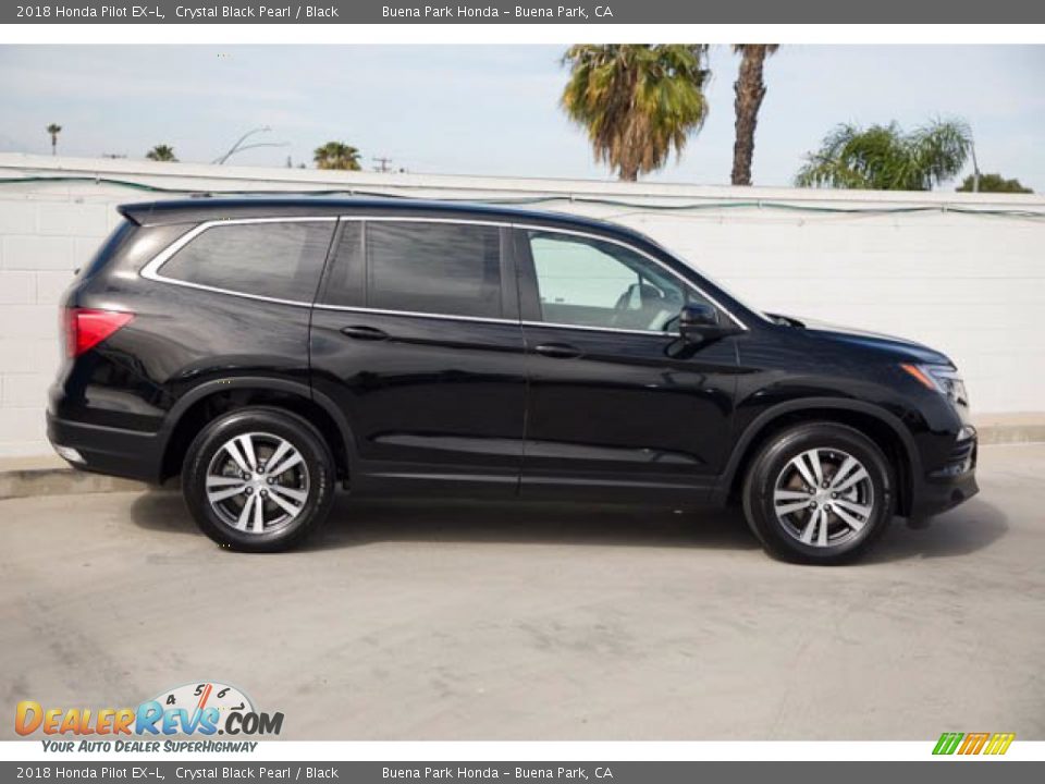 2018 Honda Pilot EX-L Crystal Black Pearl / Black Photo #12