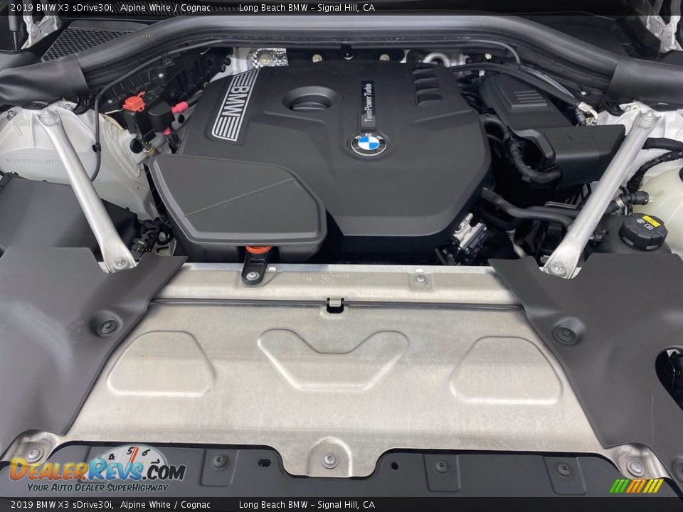 2019 BMW X3 sDrive30i Alpine White / Cognac Photo #12