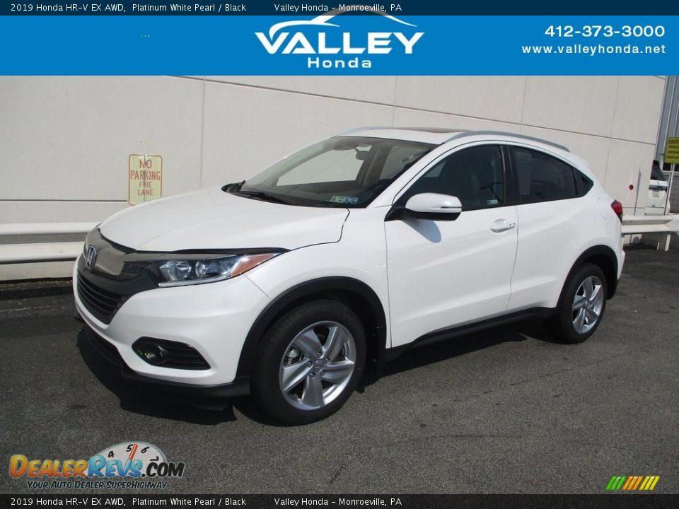 2019 Honda HR-V EX AWD Platinum White Pearl / Black Photo #1