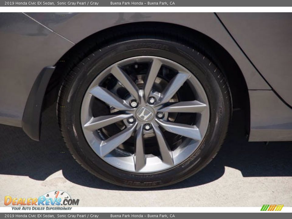 2019 Honda Civic EX Sedan Sonic Gray Pearl / Gray Photo #35