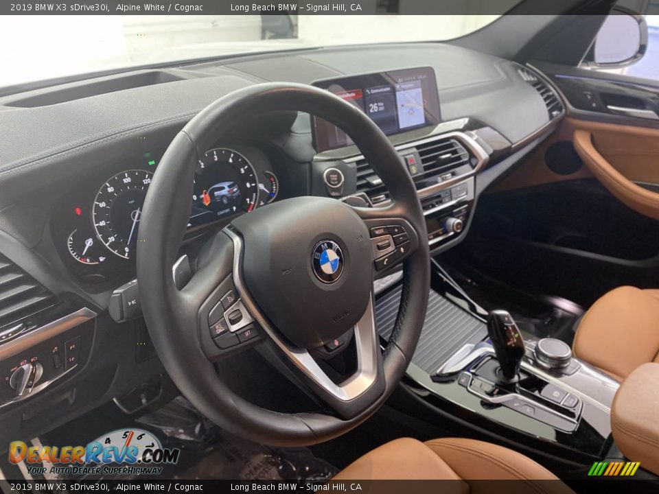 2019 BMW X3 sDrive30i Alpine White / Cognac Photo #16