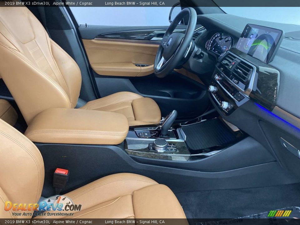 2019 BMW X3 sDrive30i Alpine White / Cognac Photo #33