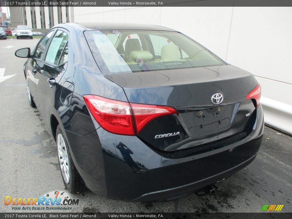 2017 Toyota Corolla LE Black Sand Pearl / Almond Photo #3