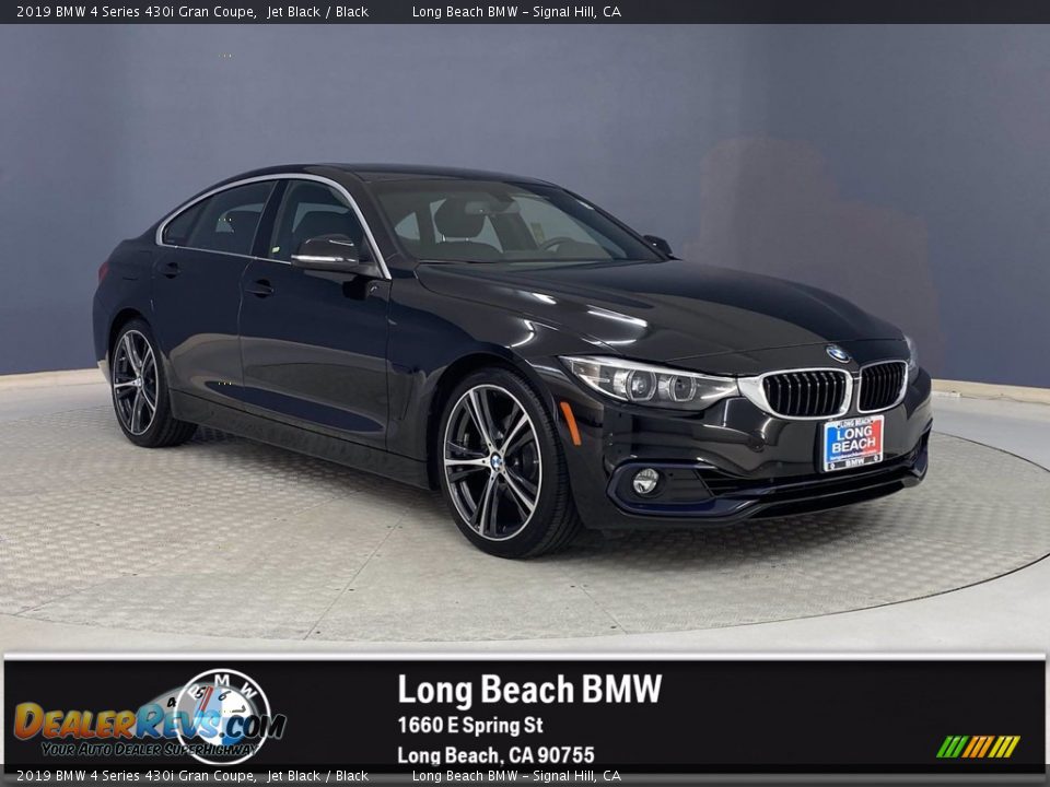 2019 BMW 4 Series 430i Gran Coupe Jet Black / Black Photo #1