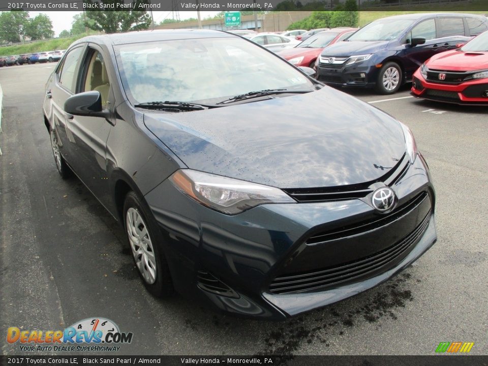 2017 Toyota Corolla LE Black Sand Pearl / Almond Photo #7