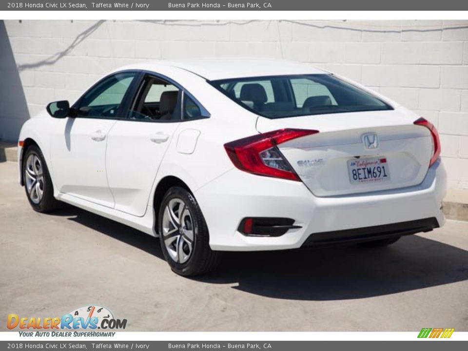 2018 Honda Civic LX Sedan Taffeta White / Ivory Photo #2