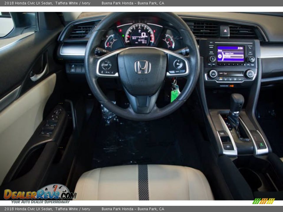 2018 Honda Civic LX Sedan Taffeta White / Ivory Photo #5