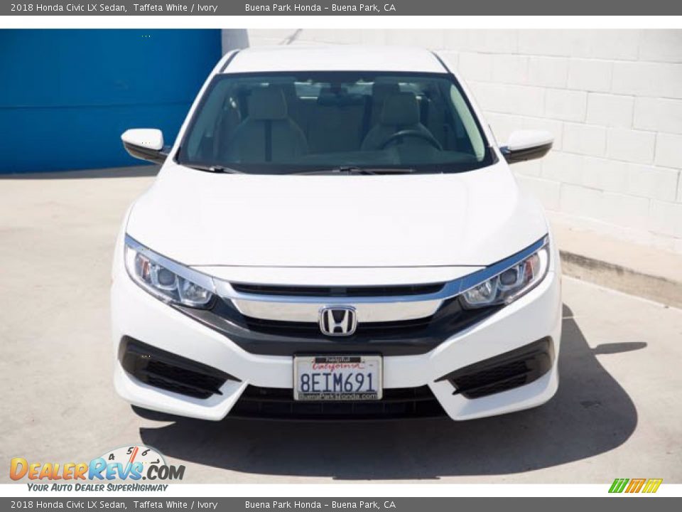 2018 Honda Civic LX Sedan Taffeta White / Ivory Photo #6