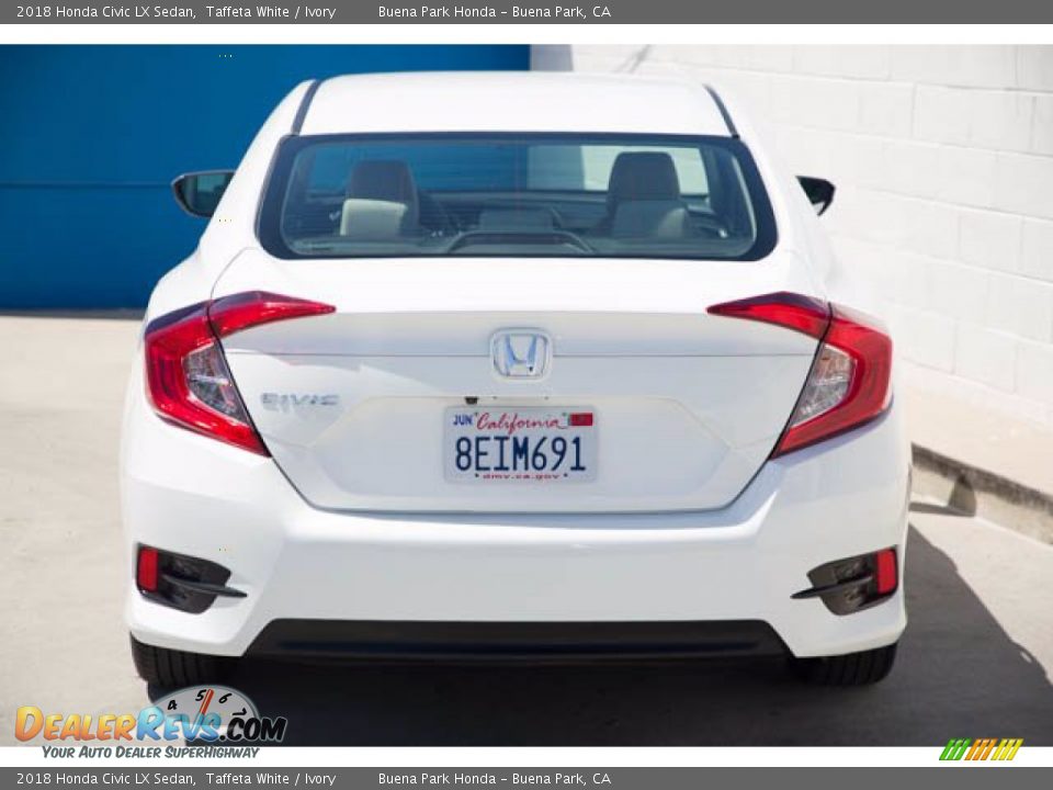 2018 Honda Civic LX Sedan Taffeta White / Ivory Photo #10