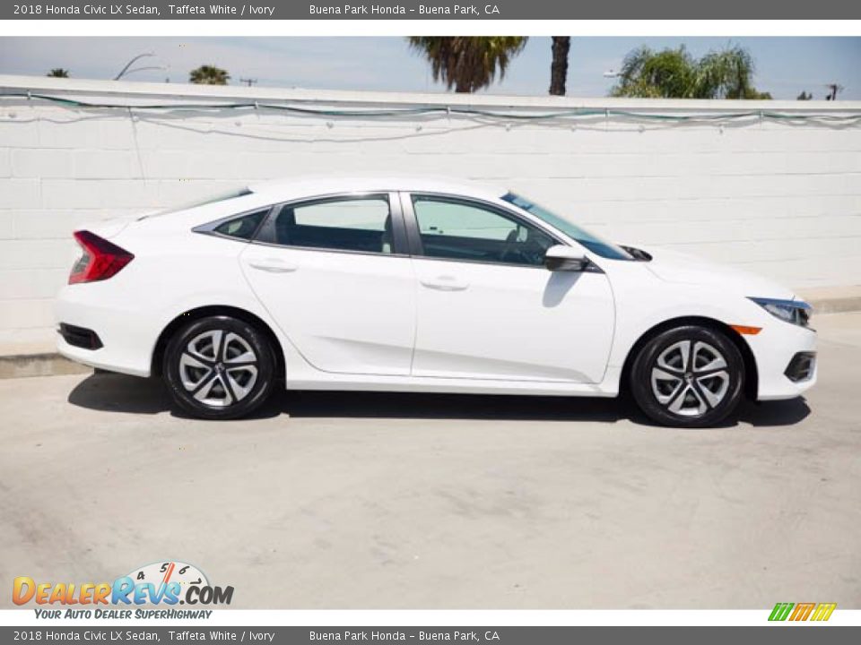 2018 Honda Civic LX Sedan Taffeta White / Ivory Photo #13