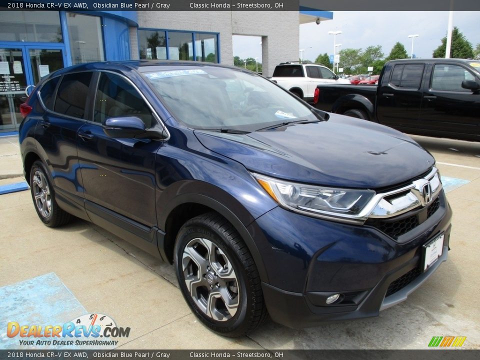 Front 3/4 View of 2018 Honda CR-V EX AWD Photo #3