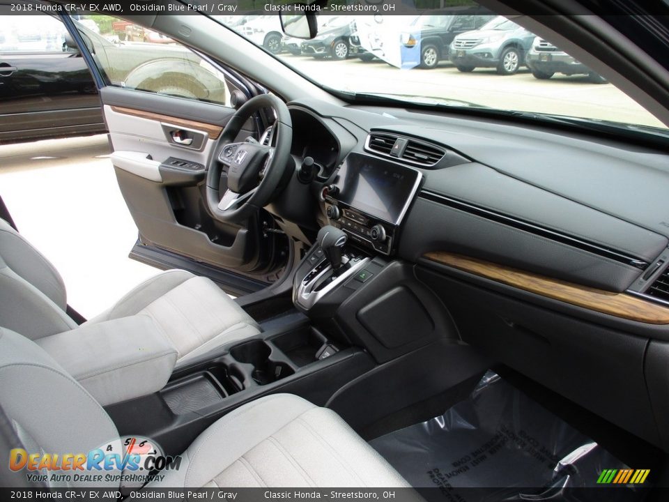 2018 Honda CR-V EX AWD Obsidian Blue Pearl / Gray Photo #15