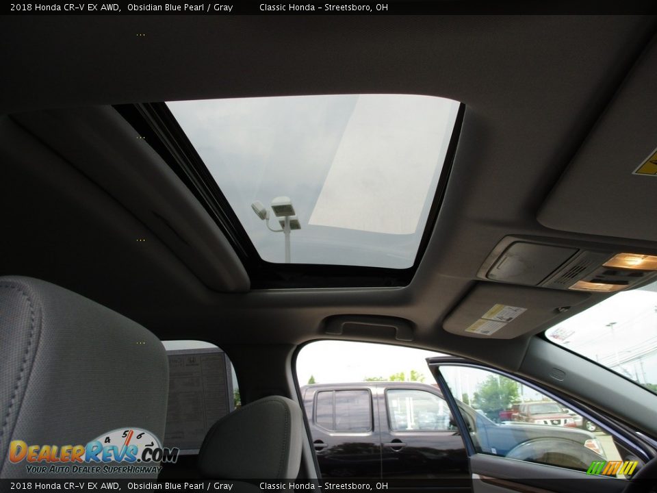 2018 Honda CR-V EX AWD Obsidian Blue Pearl / Gray Photo #17