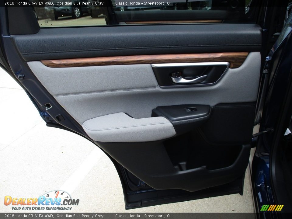 2018 Honda CR-V EX AWD Obsidian Blue Pearl / Gray Photo #23