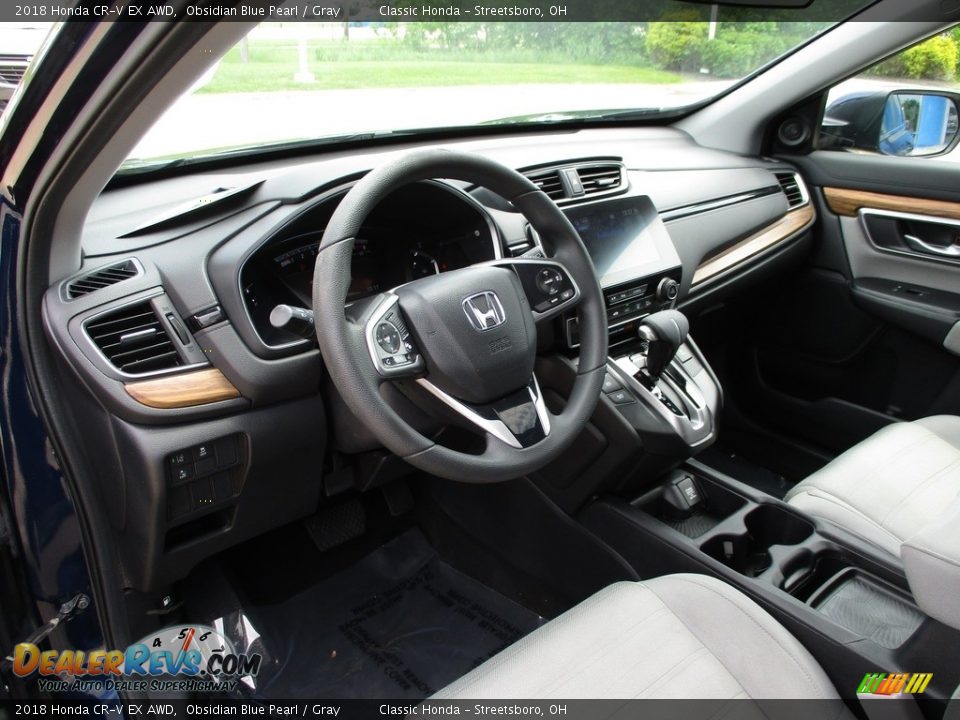 Gray Interior - 2018 Honda CR-V EX AWD Photo #28