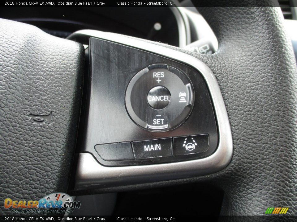 2018 Honda CR-V EX AWD Obsidian Blue Pearl / Gray Photo #33