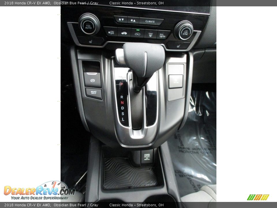 2018 Honda CR-V EX AWD Obsidian Blue Pearl / Gray Photo #35