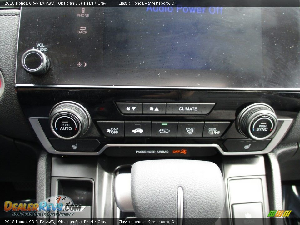 2018 Honda CR-V EX AWD Obsidian Blue Pearl / Gray Photo #36