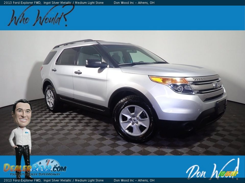 2013 Ford Explorer FWD Ingot Silver Metallic / Medium Light Stone Photo #1