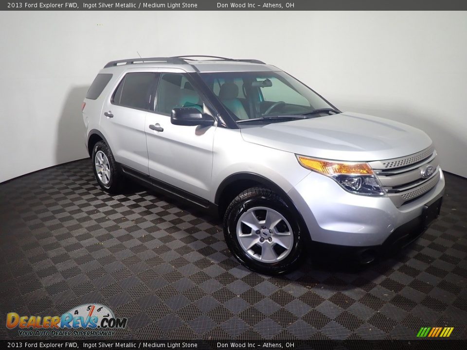 2013 Ford Explorer FWD Ingot Silver Metallic / Medium Light Stone Photo #2