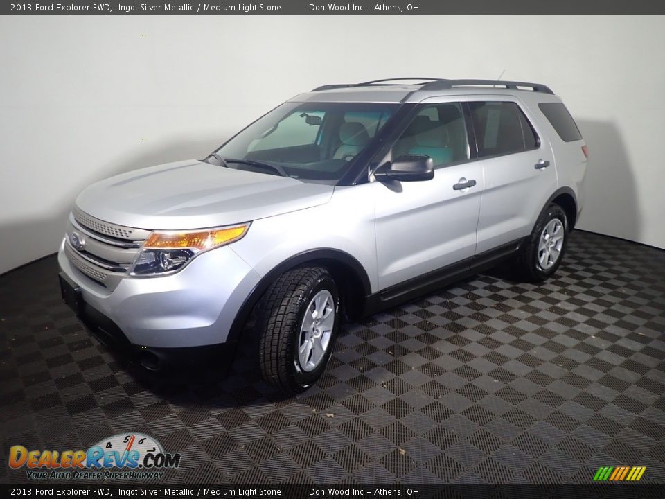 2013 Ford Explorer FWD Ingot Silver Metallic / Medium Light Stone Photo #8