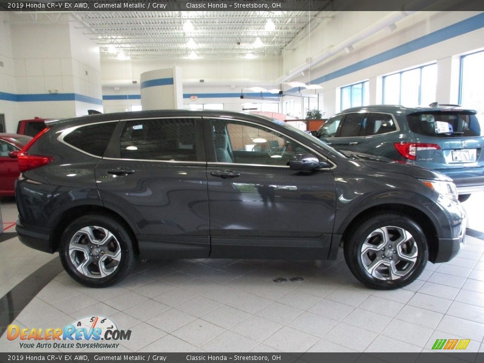 2019 Honda CR-V EX AWD Gunmetal Metallic / Gray Photo #4