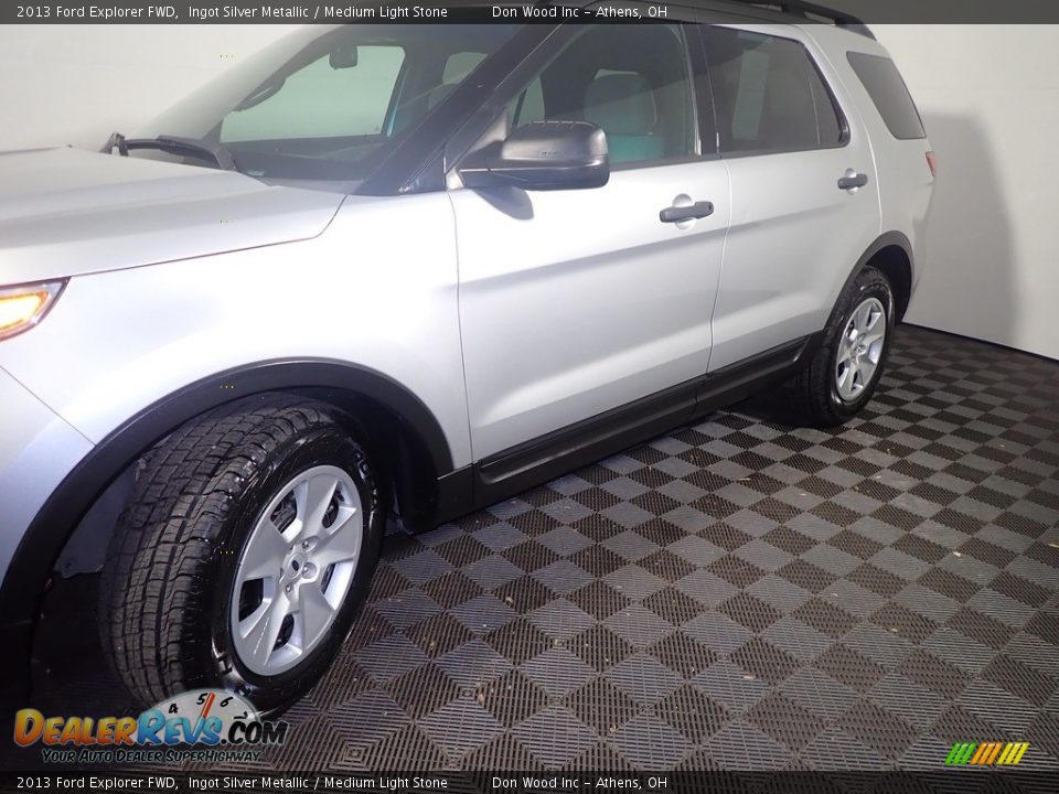 2013 Ford Explorer FWD Ingot Silver Metallic / Medium Light Stone Photo #9