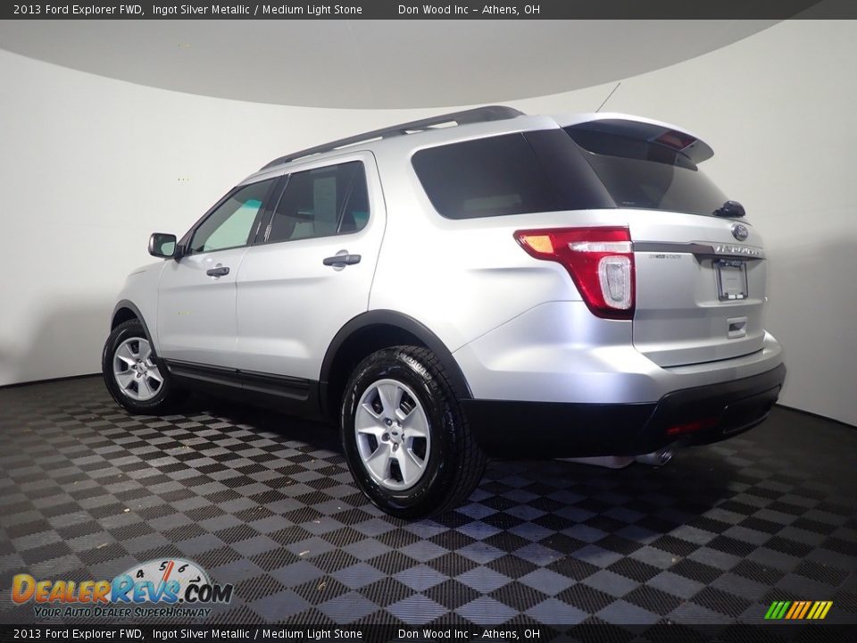 2013 Ford Explorer FWD Ingot Silver Metallic / Medium Light Stone Photo #10