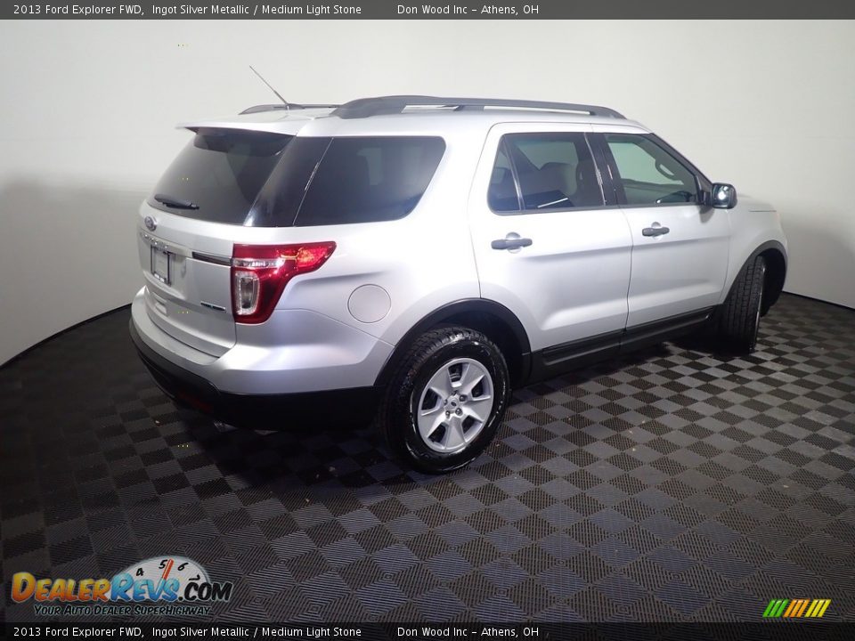 2013 Ford Explorer FWD Ingot Silver Metallic / Medium Light Stone Photo #16