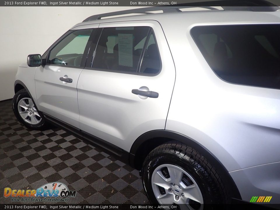 2013 Ford Explorer FWD Ingot Silver Metallic / Medium Light Stone Photo #17