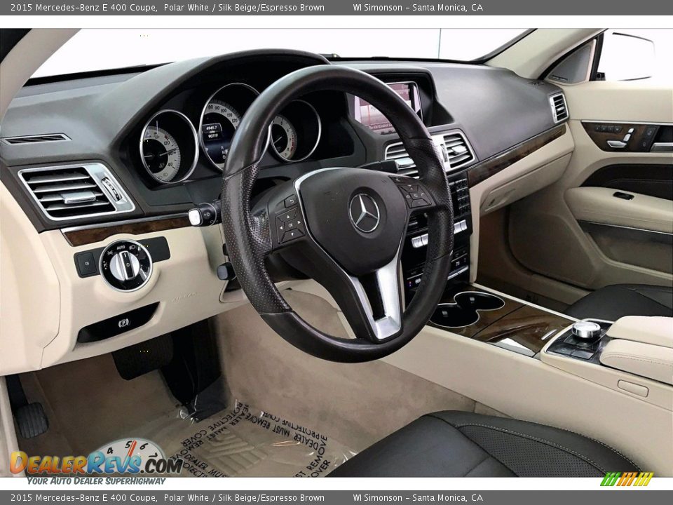 Silk Beige/Espresso Brown Interior - 2015 Mercedes-Benz E 400 Coupe Photo #14