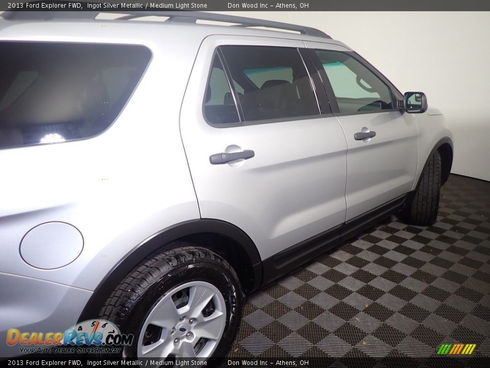 2013 Ford Explorer FWD Ingot Silver Metallic / Medium Light Stone Photo #18