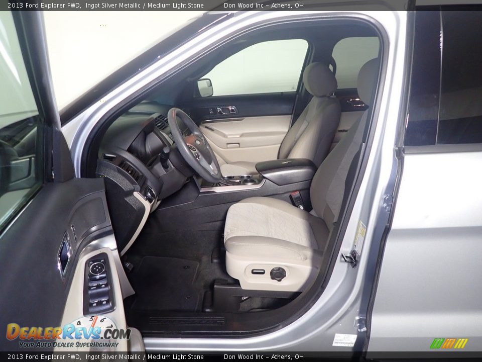 2013 Ford Explorer FWD Ingot Silver Metallic / Medium Light Stone Photo #21