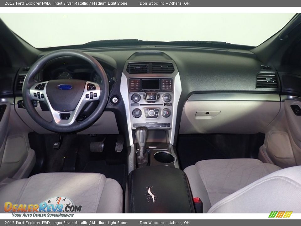 2013 Ford Explorer FWD Ingot Silver Metallic / Medium Light Stone Photo #23