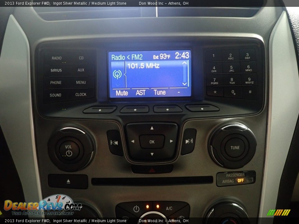 2013 Ford Explorer FWD Ingot Silver Metallic / Medium Light Stone Photo #25