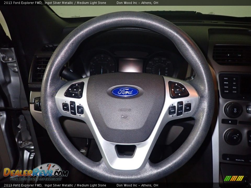 2013 Ford Explorer FWD Ingot Silver Metallic / Medium Light Stone Photo #26