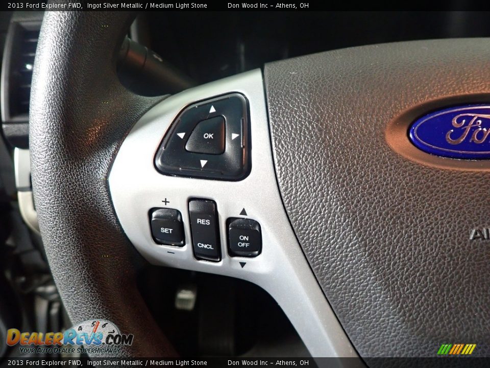 2013 Ford Explorer FWD Ingot Silver Metallic / Medium Light Stone Photo #28